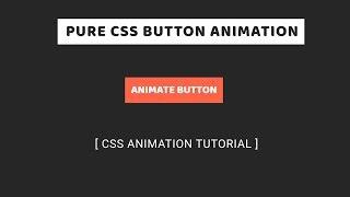 Pure CSS Button Hover Animation | CSS Animation Tutorial
