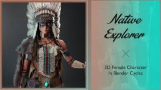 Native Explorer-3D Female Character in Blender Cycle