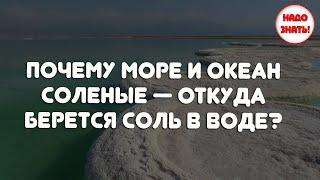 Почему море и океан соленые — откуда берется соль в воде?