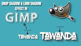 Gimp Tutorial: How to apply drop shadow/long shadow effect on text in GIMP