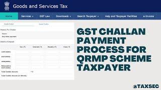 GST Challan Payment for QRMP Scheme Taxpayer | GST Payment online | How to Pay GST in QRMP Scheme|