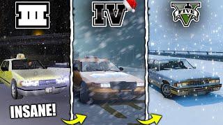 Adding the MOST INSANE WINTER/SNOW in GTA GAMES! (GTA 3 → GTA 5)