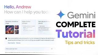 How To Use New Google Gemini (Gemini AI Tutorial) Complete Guide With Tips and Tricks
