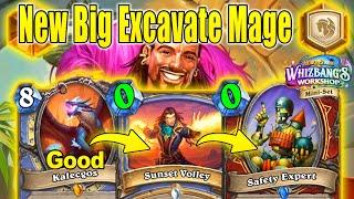 My NEW Big Spell Excavate Mage Deck In Standard is OP At Whizbang's Workshop Mini-Set | Hearthstone