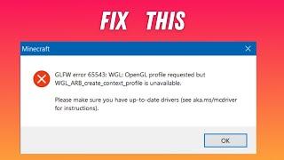 How to Fix OPENGL Error 65543 in Minecraft | Fix GLFW error 65543