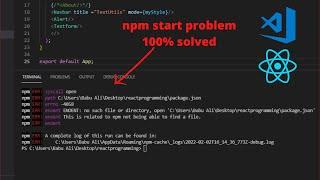 how to fix npm start problem in React.js || how to fix npm error in React.js Education Analysist