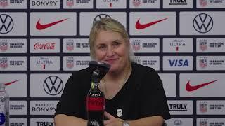 USWNT Head Coach EMMA HAYES postgame; Team USA beat Korea Republic