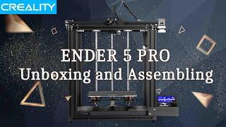 Creality Ender 5 Pro Unbox Build SetUP and First Print! ( Ender-5 2019 Upgrade)