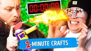 We Tried Doing 5 Minute Crafts in 1 Minute...