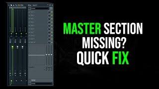 FL Studio 20 Master / Main Channel Section Disappeared / Missing? Quick Fix