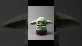 Crocheted Baby Yoda #crochet #knitting #babyyoda #starwars