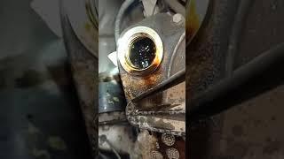 Engine oil mejor sludge due to service overdue.️ #engine #carinspection  #engineoil #viralvideo