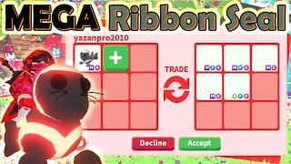 BIG WINS  TRADING MEGA RIBBON SEAL (MAKING & WHAT PEOPLE OFFER) IN ADOPT ME WINTER UPDATE! ROBLOX