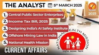 Daily Newspaper Analysis 5th Mar 2025  | The Hindu Analysis | Indian Express Analysis | The Analyst