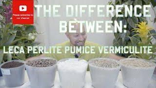 What’s the difference between LECA, perlite, pumice and vermiculite?