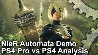 Nier Automata PS4 vs PS4 Pro Demo Comparison + Frame-Rate Test