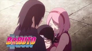 First Time Sarada Meets Sasuke, Sasuke Sarada Naruto and Sakura Vs Uchiha Shin HD