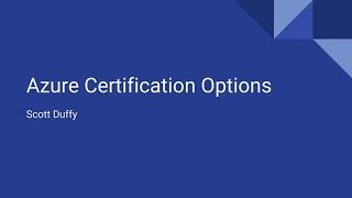 Azure Certification Path 2019 - New For March 2019