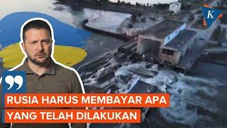 Penampakan Desa-desa Ukraina Kebanjiran, Imbas Bendungan Kakhovka Dihancurkan Rusia