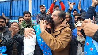 Sajad Lone welcomes DDC Kalaroos Mustafa Rahi along with hundreds of supporters into PC.