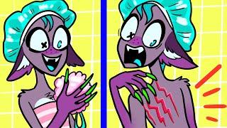 WEARING CRAZY LONG NAILS FOR 24 HOURS -  Monster Life - Girls Problems by ZomCom