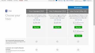 Visio 2016 Versions