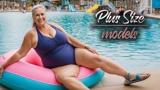 Water Park Adventure: Plus-Size Older Women Redefining Confidence in Bold Bathing Suits