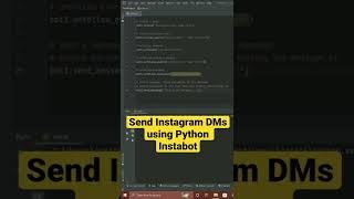 Send Instagram DMs using Python Instabot