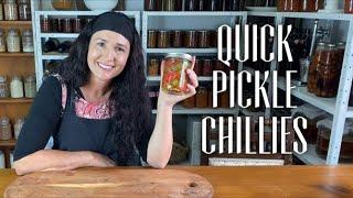 QUICK PICKLE CHILLIES / Picking & Preserve Chilies in Vinegar / Pickled Chili Peppers