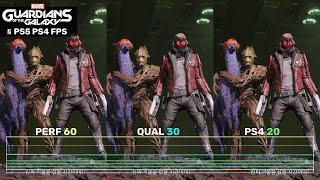 Guardians of the Galaxy PS5 PS4 Slim Frame Rate Test