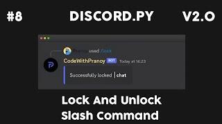 Discord.py V2 - Lock And Unlock Command | Part 8