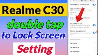 Realme C30 me Double tap to Lock Screen Setting kaise kare | Realme c30 double tap to Screen on off