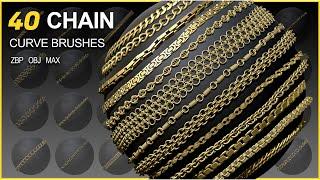 40 Chain IMM Curve Brushes (Zbrush)