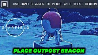 Use Hand Scanner to Place an Outpost Beacon in STARFIELD | How to Place A beacon on MOON