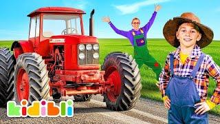 Tractors for Kids  | Educational Farming Vehicles videos for Kids | Kidibli