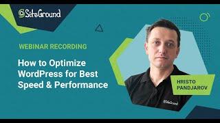 How to Optimize WordPress for Best Speed and Performance | Webinar