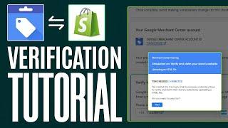 Google Merchant Center Shopify Verification 2025 (Easy Tutorial in 5 Minutes)