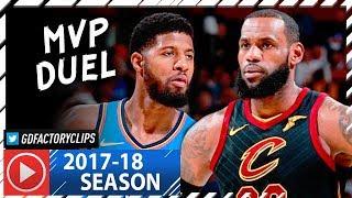 Paul George vs LeBron James MVP Duel Highlights (2018.01.20) Cavaliers vs Thunder - SHOW!