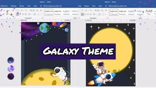 🪐 Galaxy Theme on Microsoft Word for Projects | Ms Word Designs | Charlz Arts