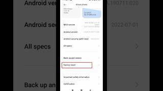 Redmi 9 factory reset setting // erase all data ( factory reset )