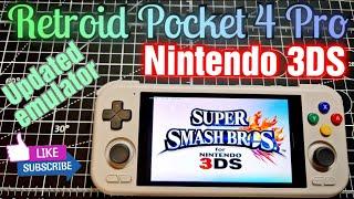 Retroid Pocket 4 PRO testing Nintendo 3DS games , new citra version