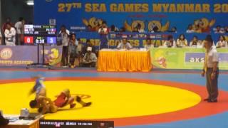 SEA Games 2013 GABRIEL HUANG (SIN) VS ALVIN LOBREGUITO (PHL) 55KG Bronze medal match