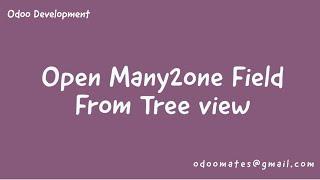 How To Make Many2one Field Clickable In Odoo Tree View