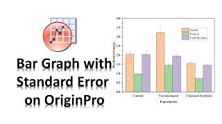 Bar graph with standard error on OriginPro