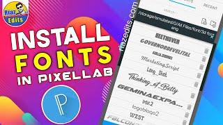 How to install custom fonts in pixellab 2021