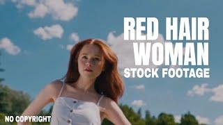 RED HAIR WOMAN STOCK FOOTAGE NO COPYRIGHT