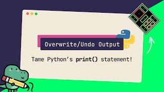 Overwrite Previously Printed Lines  | Python Snippets #3
