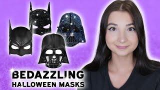 Bedazzling Halloween Masks!