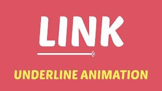 Underline Animation On Hover | Link Hover Effect | Pure HTML & CSS