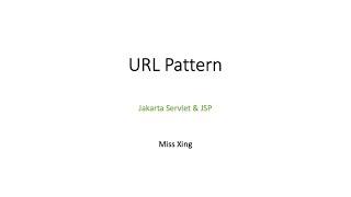 URL Pattern Matching Mechanism